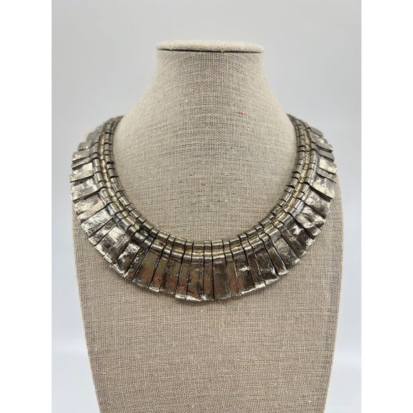 Vintage Cleopatra Egyptian Revival Collar Necklace Attributed to Les Bernard - Picture 8 of 10